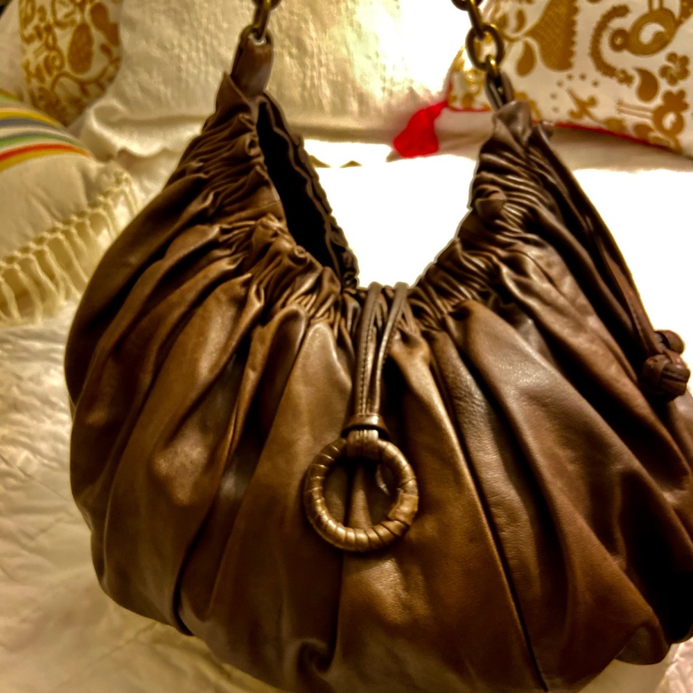 BCBG beautiful supple brown leather … gorgeous bag